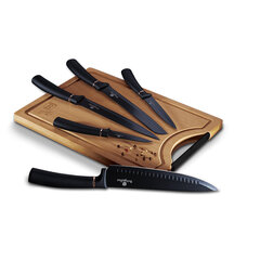 Berlinger Haus Набор из 5 кухонных ножей с разделочной доской  цена и информация | Подставка для ножей Tescoma Woody, 21 см | kaup24.ee