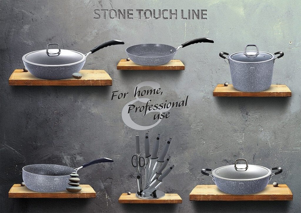 Berlinger Haus Stone Touch Klaaskaanega Pott 20cm цена и информация | Potid ja kiirkeedupotid | kaup24.ee