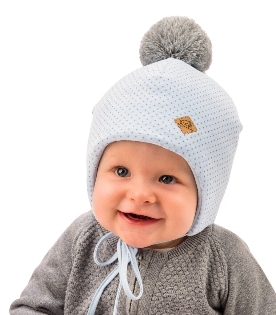 Marika beebide talvemüts 35444 01, sinine/hall 35444*01-044 hind ja info | Poiste mütsid, sallid, kindad | kaup24.ee