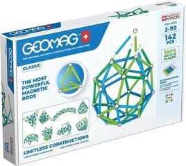 Магнитный конструктор Geomag Classic Green Line, 142 д. цена и информация | Конструкторы и кубики | kaup24.ee