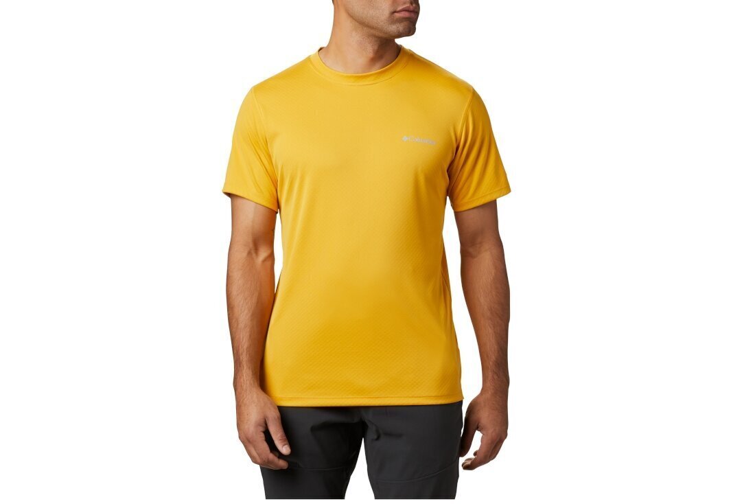 Meeste T-särk Columbia Zero Rules Short Sleeve Shirt 1533313790, kollane цена и информация | Meeste T-särgid | kaup24.ee