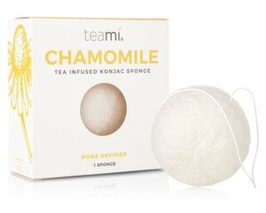 Очищающая губка для лица Teami Konjac Sponge Chamomile цена и информация | Аппараты для ухода за лицом | kaup24.ee