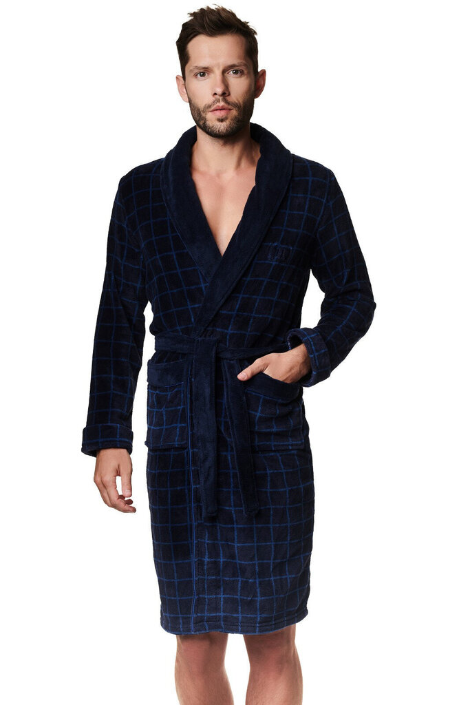 Meeste hommikumantel Henderson Mazer 39389-59X, tumesinine hind ja info | Meeste hommikumantlid, pidžaamad | kaup24.ee