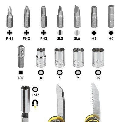 Multifunktsionaalne tööriist Trotec "15 in 1" hind ja info | Käsitööriistad | kaup24.ee