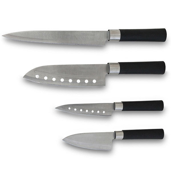 Nugade Komplekt Cecotec Santoku Roostevaba teras polüpropüleen (4 pcs) цена и информация | Noad ja tarvikud | kaup24.ee