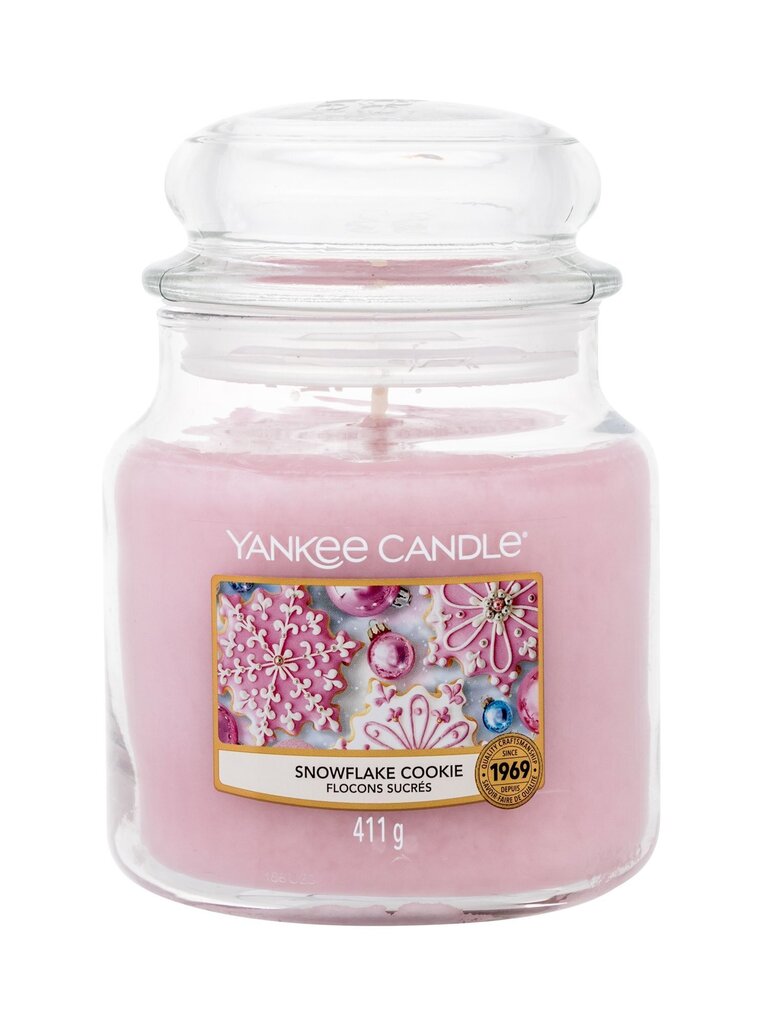 Lõhnaküünal Yankee Candle Snowflake Cookie 411 g hind ja info | Küünlad, küünlajalad | kaup24.ee