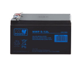 MWPower aku MWP 12V 9Ah F2 (250) AGM, 12 aastat цена и информация | Батарейки | kaup24.ee