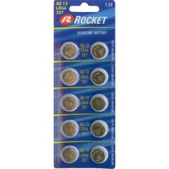 Rocket Alkaline aku LR44 A76 AG13, 10 tk. hind ja info | Patareid | kaup24.ee
