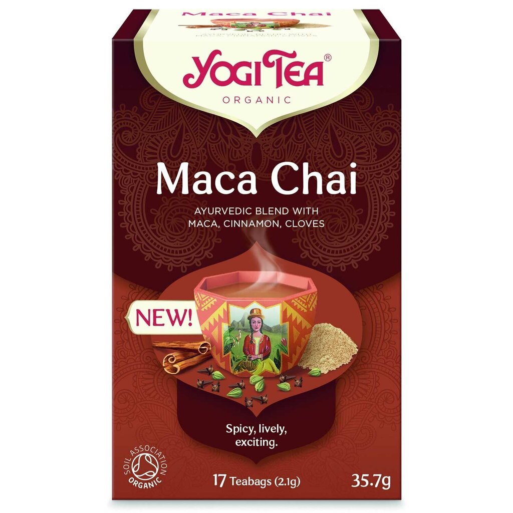 Maitsestatud tee Maca Yogi Tea, 17 teepakki цена и информация | Tee | kaup24.ee