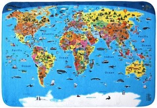 Иллюстрированный ковер/карта мира для детей цена и информация | Карты мира | kaup24.ee