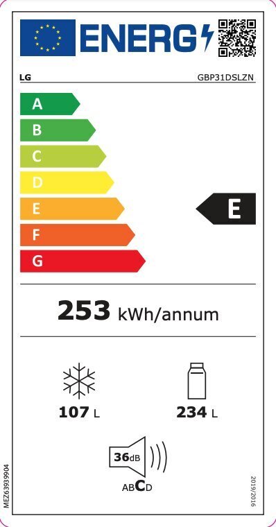 Külmik LG GBP31DSLZN, 186 cm цена и информация | Külmkapid | kaup24.ee