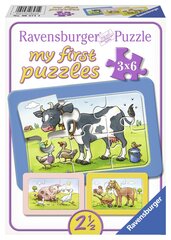 Ravensburger minu esimene pusle 3x6 tk hind ja info | Pusled | kaup24.ee