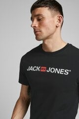 Meeste lühikeste varrukatega T-särk Jack & Jones, must 12137126 hind ja info | Meeste T-särgid | kaup24.ee