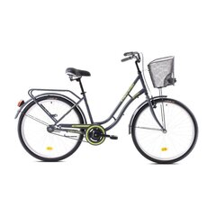 Женский городской велосипед Capriolo Picnic 26 серый-зеленый, рама 17 цена и информация | Велосипеды | kaup24.ee