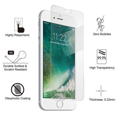 Kaitseklaas Mocco sobib Apple iPhone 6/6S 4,7" hind ja info | Ekraani kaitsekiled | kaup24.ee