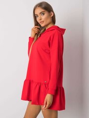 Punane puuvillane kapuutsiga kleit. hind ja info | Kleidid | kaup24.ee