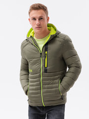 Куртка весна-осень C372, цвет хаки цена и информация | Мужские куртки | kaup24.ee