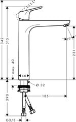 Смеситель для умывальника Hansgrohe Focus 230, хром цена и информация | Смесители | kaup24.ee