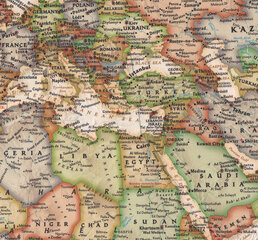 Старинная настенная карта National Geographic, 122 × 185 см цена и информация | Карты мира | kaup24.ee