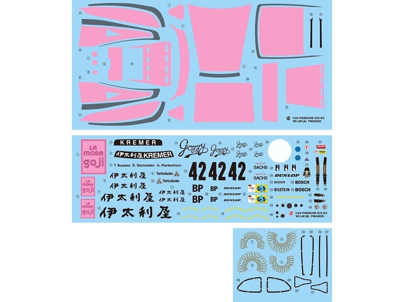 NuNu - Porsche Kremer 935 K3 sponsored by Gozzy - 24 Hours Le Mans 1980, 1/24. 24029 hind ja info | Klotsid ja konstruktorid | kaup24.ee