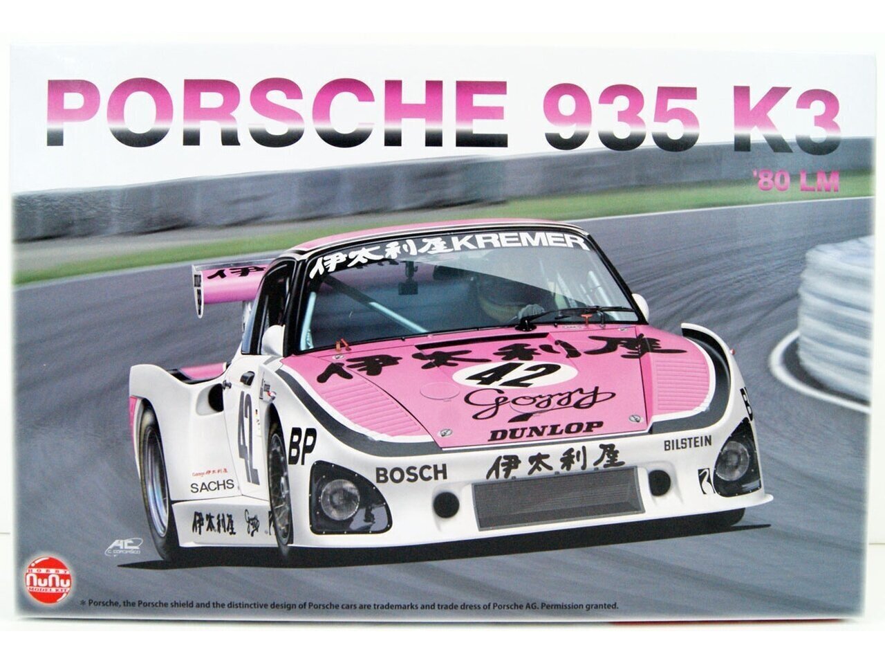 NuNu - Porsche Kremer 935 K3 sponsored by Gozzy - 24 Hours Le Mans 1980, 1/24. 24029 hind ja info | Klotsid ja konstruktorid | kaup24.ee