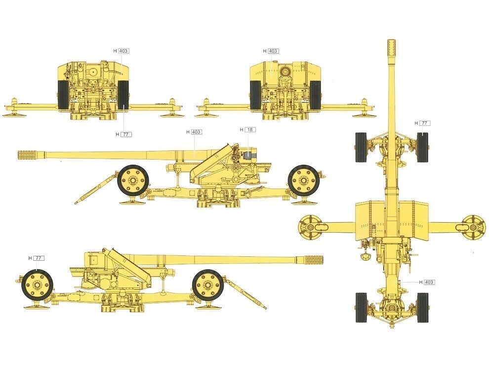 Great Wall Hobby - WWII German Krupp 12.8cm Pak 44 High Velocity Anti Tank Gun, 1/35, L3526 цена и информация | Klotsid ja konstruktorid | kaup24.ee