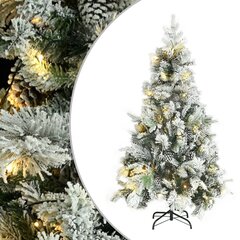 Kalėdinė eglutė su sniegu, LED ir kankorėžiais 1.95 m цена и информация | Искусственные елки | kaup24.ee