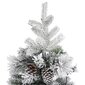 Kalėdinė eglutė su sniegu, LED ir kankorėžiais 2.25 m цена и информация | Kunstkuused | kaup24.ee