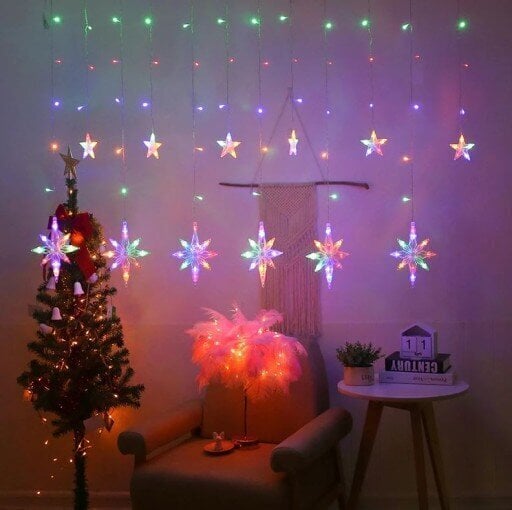 Kardin Girlianda 138 LED, erinevad värvid puldiga hind ja info | Jõulutuled | kaup24.ee