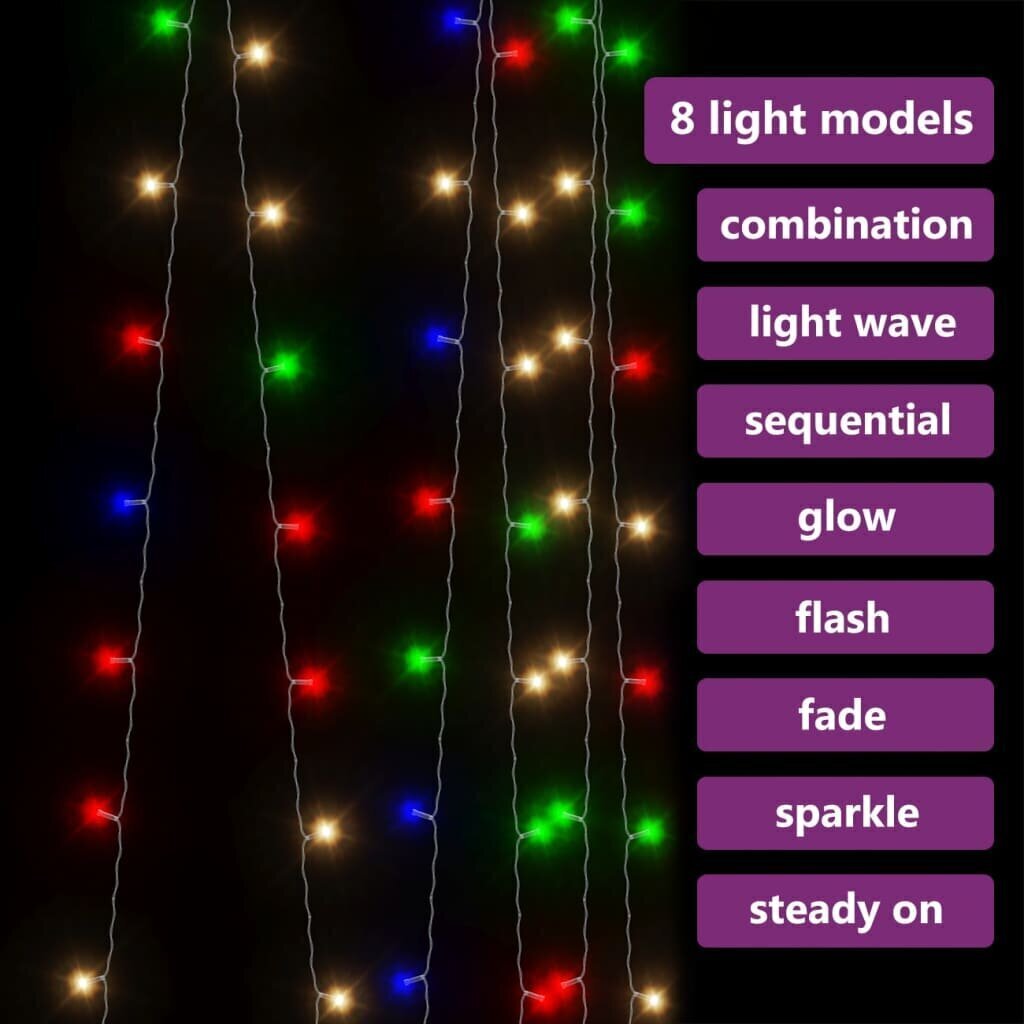 LED valguskardin, 3x3 m цена и информация | Jõulukaunistused | kaup24.ee