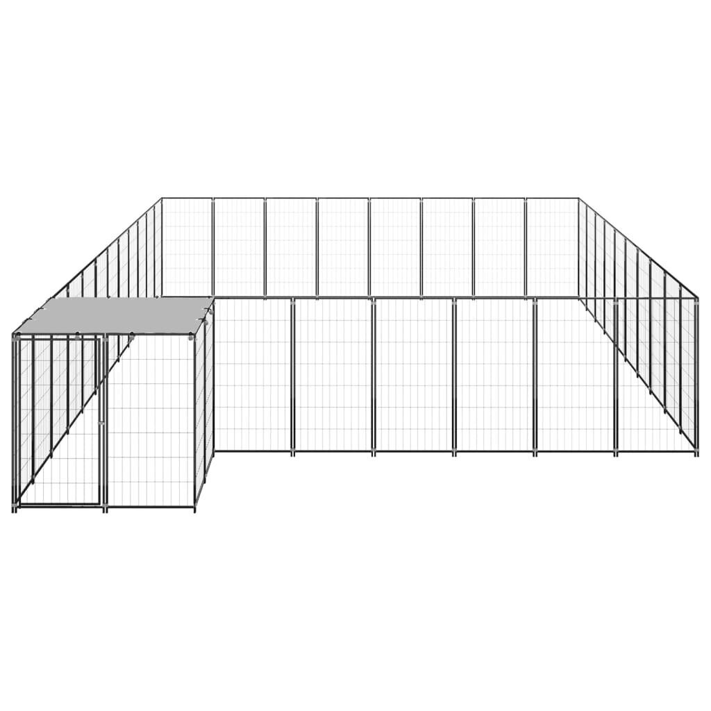 Koerte aedik, must, 25,41 m², plienas hind ja info | Pesad, kuudid | kaup24.ee