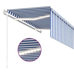 Markiis kardin/LED/tuuleanduriga, 3x2,5 m, Sinine hind ja info | Päikesevarjud, markiisid ja alused | kaup24.ee