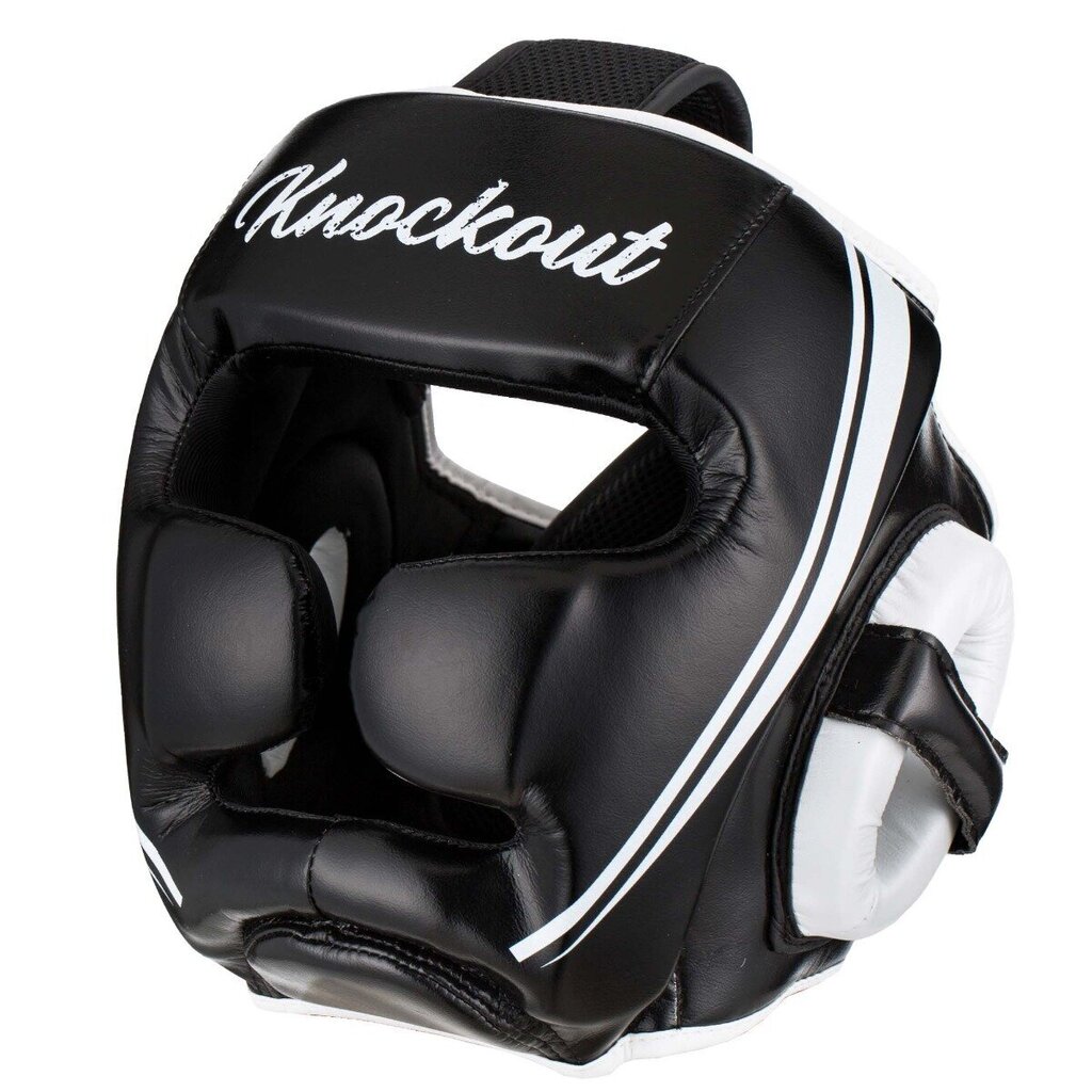 Knockout Balboa Peakaitse KO Leather must, valge hind ja info | Poksivarustus | kaup24.ee