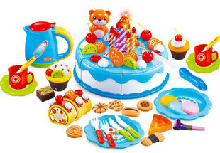 Laste pidulik tort, 80 elementi, sinine цена и информация | Развивающие игрушки | kaup24.ee