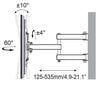 Seinakinnitus Techly TV LED/LCD 50-100", 80kg, kallutatav, must hind ja info | Teleri seinakinnitused ja hoidjad | kaup24.ee