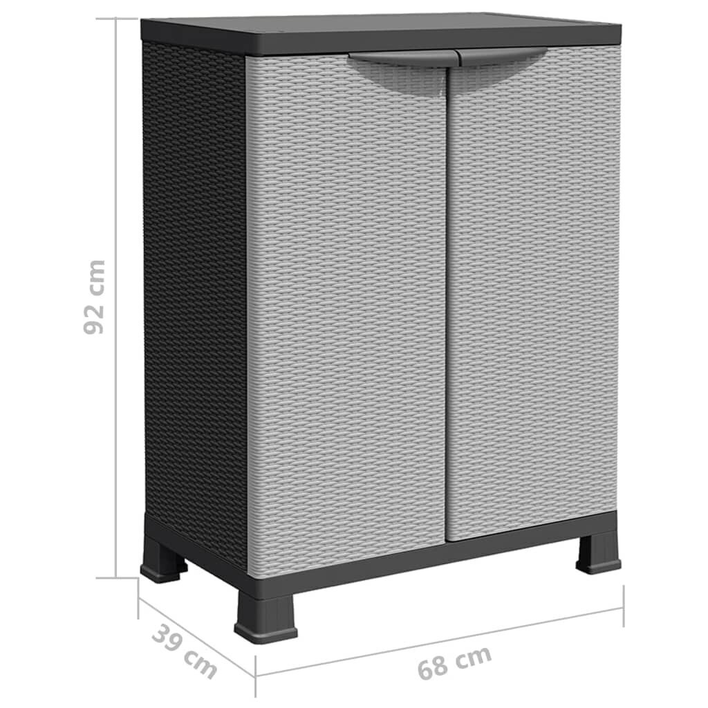 Plastikust kapp, 68 x 39 x 92 cm, hall hind ja info | Elutoa väikesed kapid | kaup24.ee