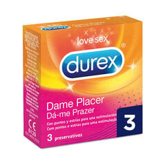 Презервативы Dame Placer Durex (3 шт.) цена и информация | Презервативы | kaup24.ee