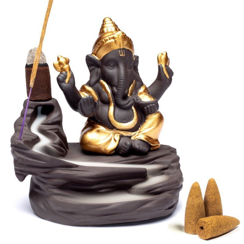 Viirukipõleti Ganesha, 11 x 11 x 9 cm цена и информация | Küünlad, küünlajalad | kaup24.ee