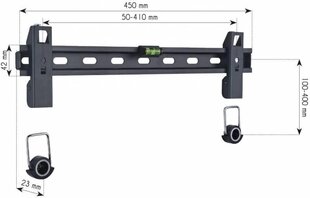 Techly ICA-PLB-139M 23-55” цена и информация | Кронштейны и крепления для телевизоров | kaup24.ee