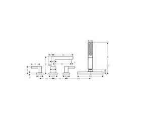 Vanni - dušisegisti Hansgrohe Finoris 76444670, 4 osa hind ja info | Vannitoa segistid | kaup24.ee