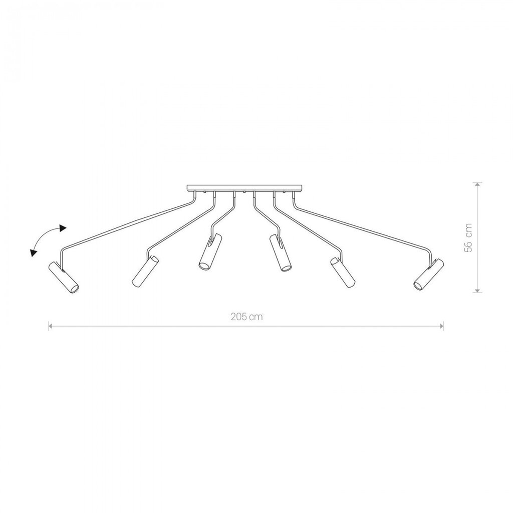 Nowodvorski Lighting laevalgusti Eye Spot Super Black VI 6505 цена и информация | Laelambid | kaup24.ee