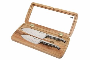 Набор ножей Furi santoku East / West ™ в деревянной коробке, 3 части цена и информация | Подставка для ножей Tescoma Woody, 21 см | kaup24.ee