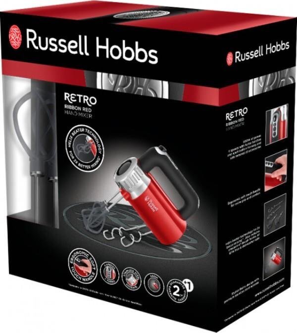 RUSSELL HOBBS Retro Hand Mixer Red hind ja info | Mikserid | kaup24.ee