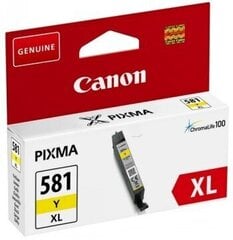 CANON INK CLI-581XL YELLOW BLISTER SEC hind ja info | Tindiprinteri kassetid | kaup24.ee