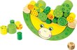 Small Foot 11058 Eco Wooden Educational Balancing Frog with small shapes (20pcs) for kids 3y+ (16x2x8cm) цена и информация | Arendavad mänguasjad | kaup24.ee