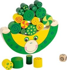 Small Foot 11058 Eco Wooden Educational Balancing Frog with small shapes (20pcs) for kids 3y+ (16x2x8cm) цена и информация | Развивающие игрушки | kaup24.ee