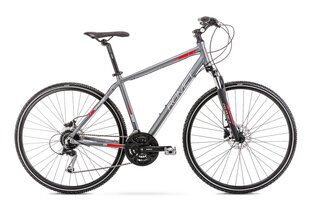 Мужской гибридный велосипед Romet Orkan 4 M 28    серебристый-красный, рама 19 цена и информация | Велосипеды | kaup24.ee