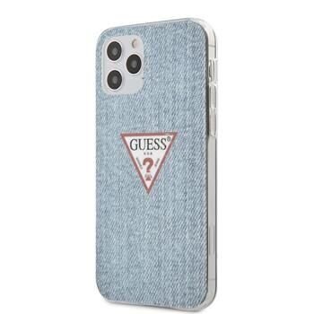 Ümbris Guess       iPhone 12 Pro Max PC/TPU Denim Triangle Cover    Light Blue hind ja info | Telefoni kaaned, ümbrised | kaup24.ee