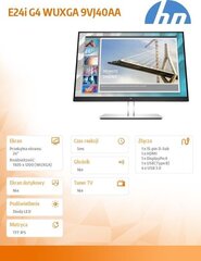 24 Full HD+ IPS monitor HP EliteDisplay E24i G4 цена и информация | Мониторы | kaup24.ee