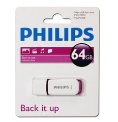 Philips USB 2.0 Mälupulk Snow Edition (violetne) 64 GB hind ja info | Philips Arvutid ja IT- tehnika | kaup24.ee